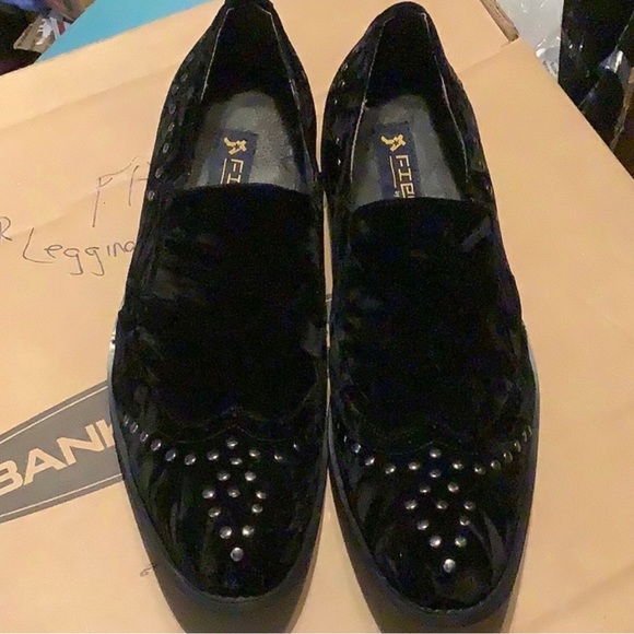 NWB AURELIO GARCIA Fiesso Suede Loafers with Studs - Picture 3 of 11